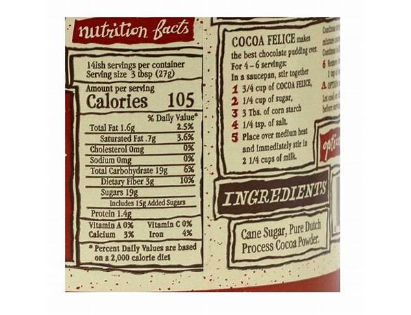 Coop's microcreamery nutrition facts