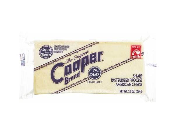 Cooper brand white american cheese food facts