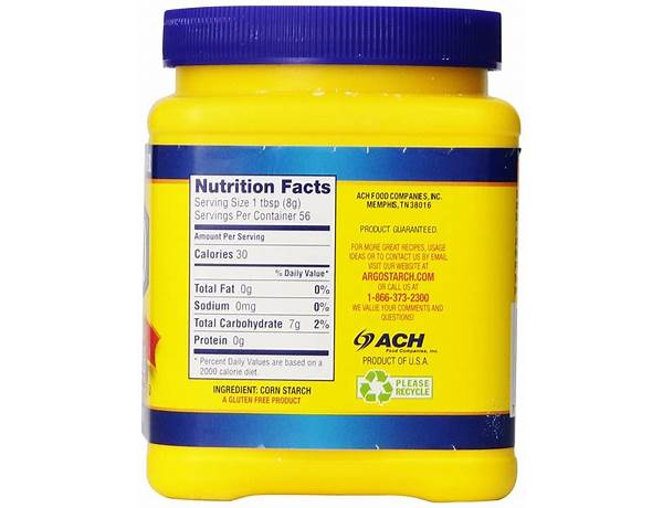 Corn starch food facts