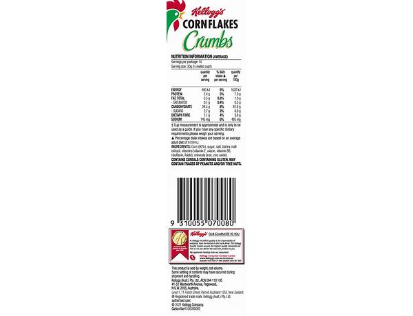 Cornflake cluster bites nutrition facts