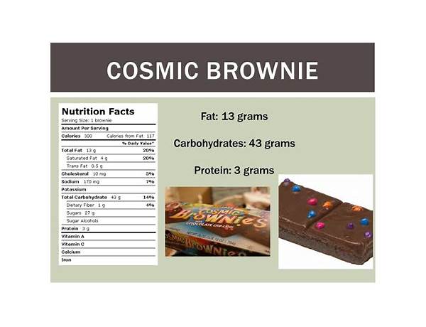 Cosmic brownies nutrition facts