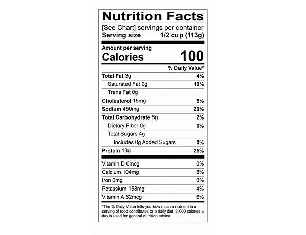 Cottage cheese  2% nutrition facts