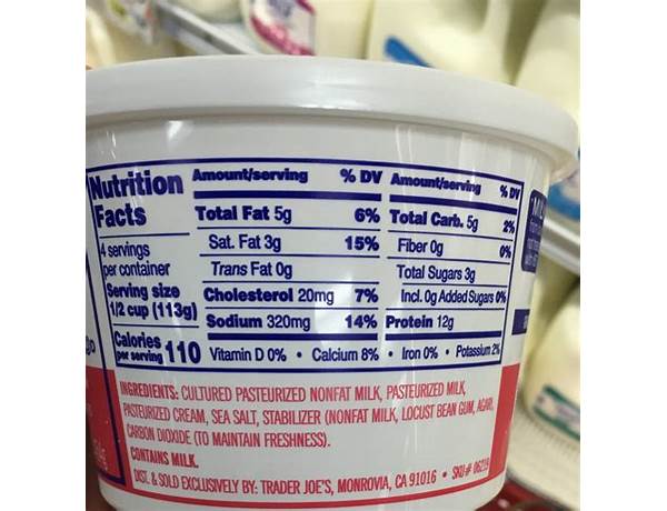 Cottage cheese ingredients