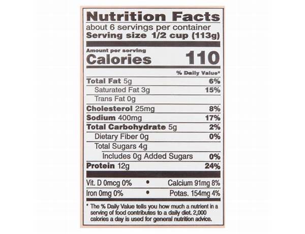 Cottage cheese large curd nutrition facts