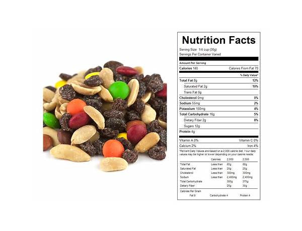 Cotton candy trail mix nutrition facts