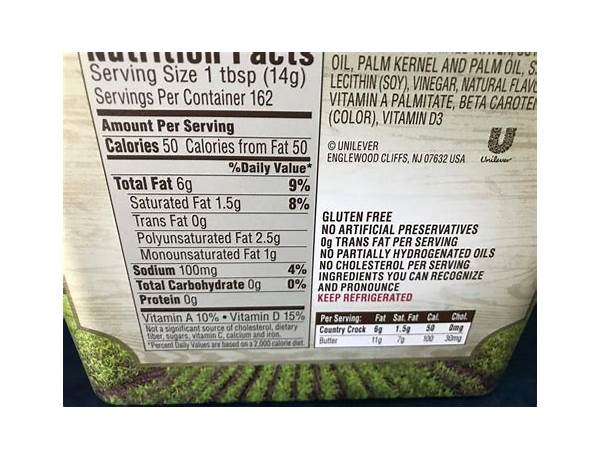 Country crock nutrition facts