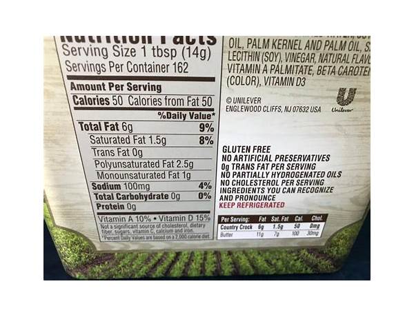 Country crock original nutrition facts