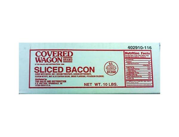 Covered wagon sliced bacon nutrition facts