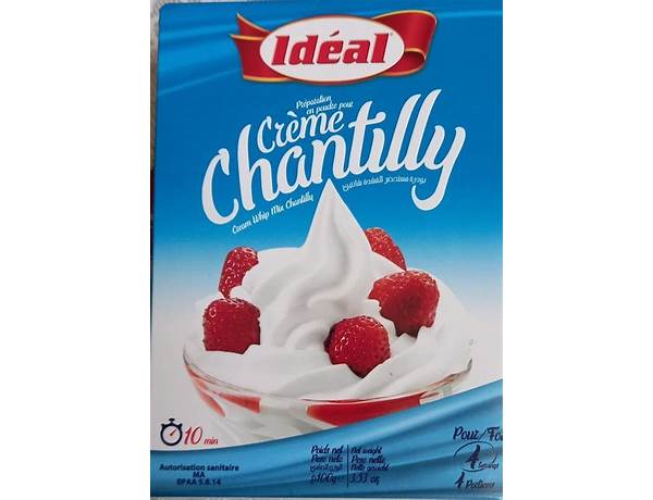 Crème chantilly food facts