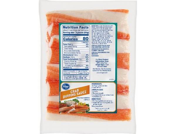 Crab meat imitation leg style nutrition facts