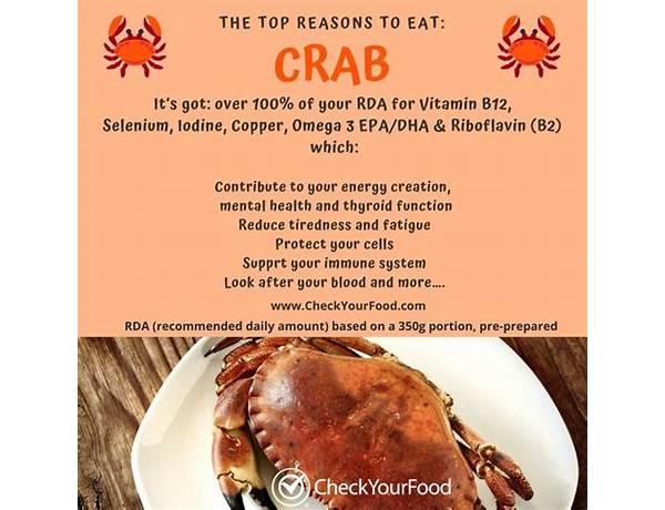 Crab nutrition facts
