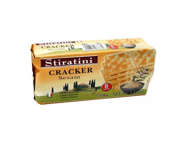 Cracker mit sesam 250g packung stiratini food facts