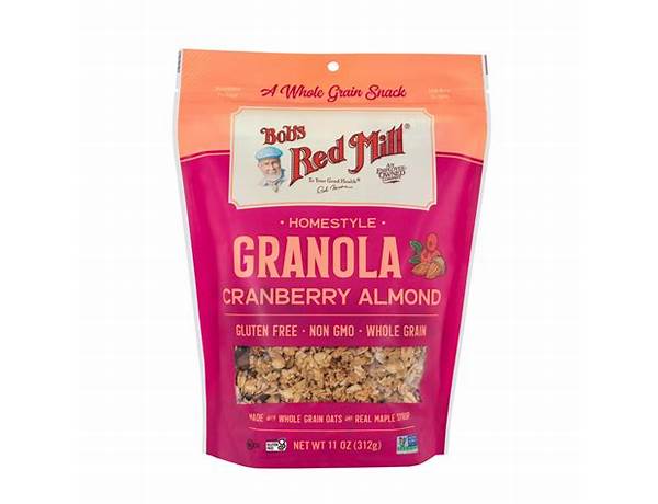 Cranberry almond homestyle granola food facts