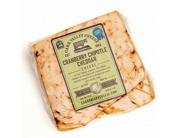 Cranberry artisanal chipotle cheddar cheese food facts