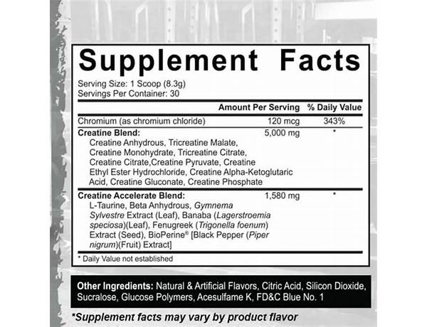 Crea-ten nutrition facts