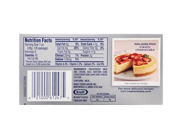 Cream cheese food facts
