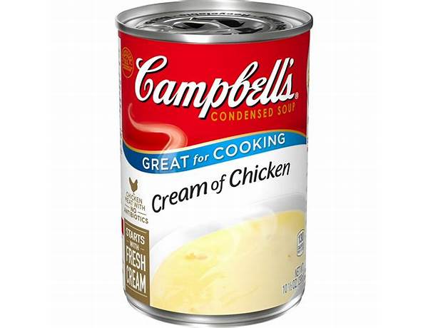 Cream of chicken condensed soup food facts
