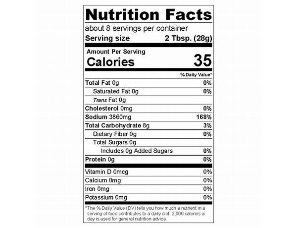 Cream of tartar nutrition facts