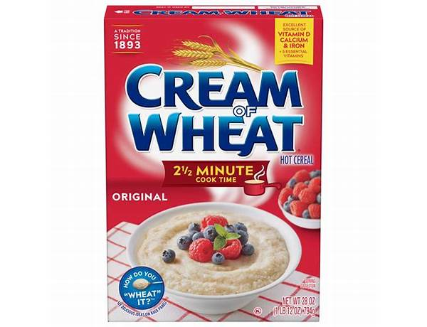 Cream of wheat hot cereal original food facts