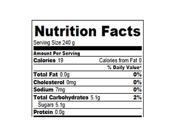 Cream soda nutrition facts