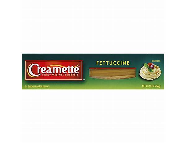 Creamette, fettuccine, enriched macaroni product nutrition facts