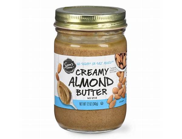 Creamy almond butter food facts