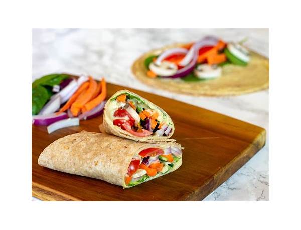 Creamy hummus and vegetable wrap food facts