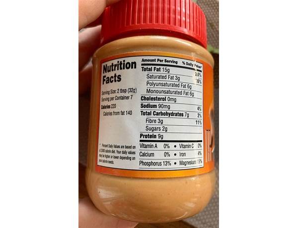 Creamy peanut butter creamy nutrition facts