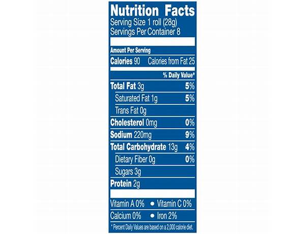 Crescent rolls food facts