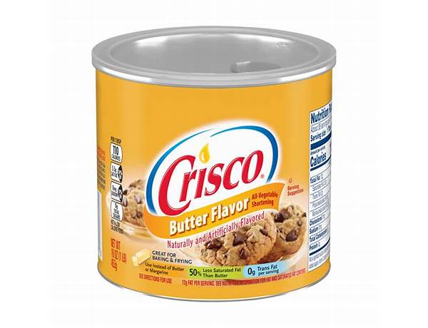 Crisco butter flavor all vegetable shortening food facts