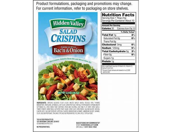 Crispins nutrition facts