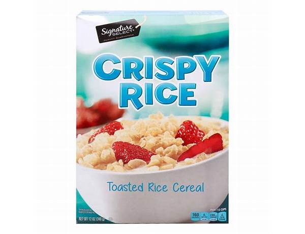 Crispy rice toasted rice cereal food facts