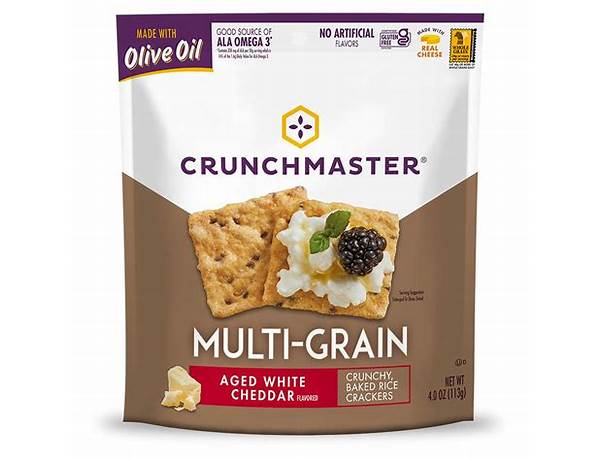 Crunch master multi-grain aged white cheddar food facts