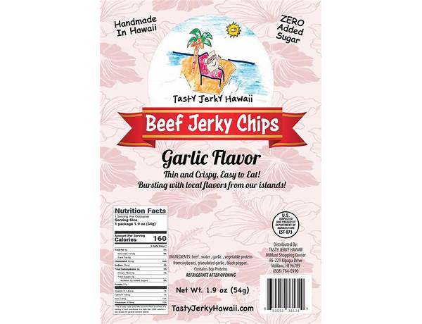 Crunchy beef jerky garic food facts