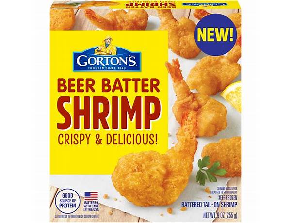 Crunchy beer battered shrimp food facts