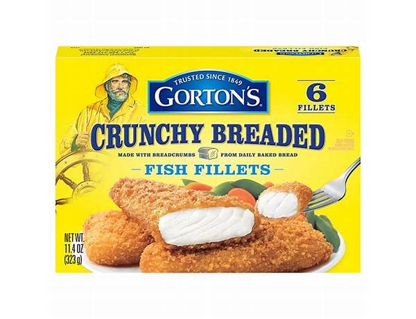 Crunchy fish fillets food facts