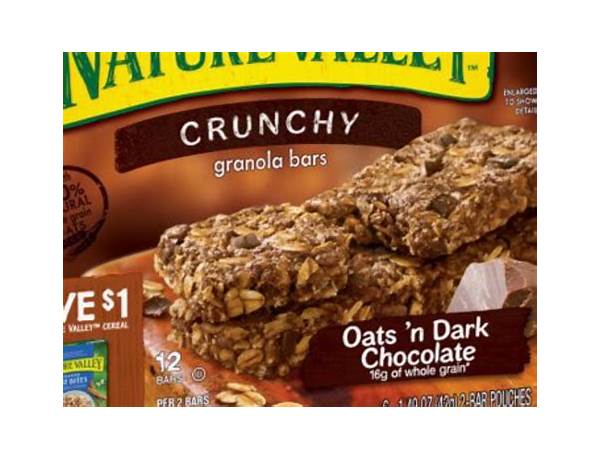 Crunchy oats 'n dark chocolate food facts