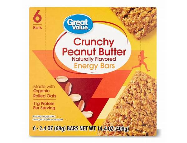 Crunchy peanut butter energy bar food facts