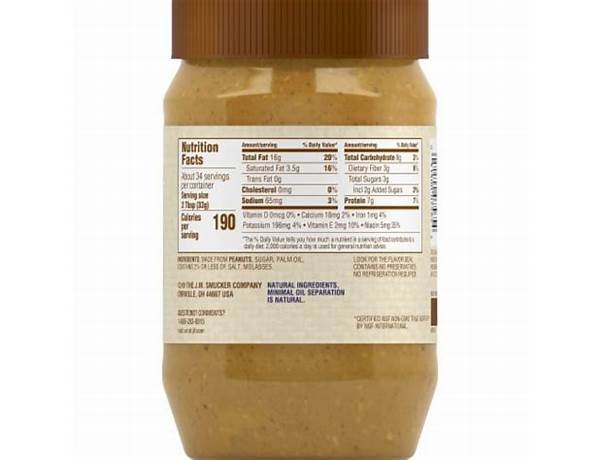 Crunchy peanut butter spread ingredients