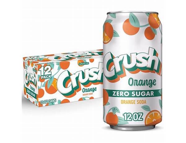 Crush orange zero sugar food facts