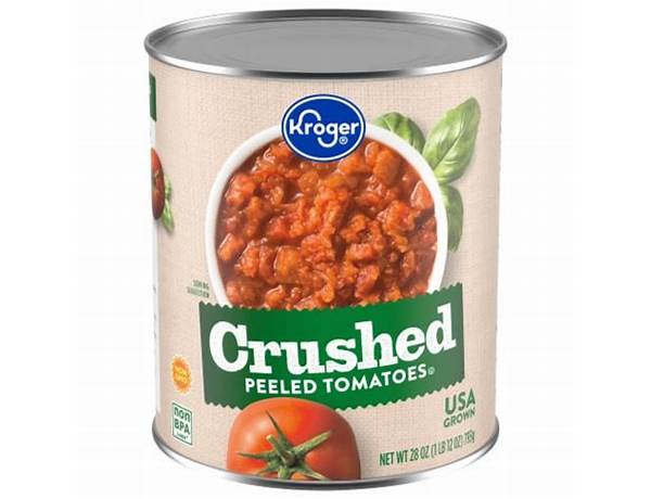 Crushed peeled tomatoes (61g) food facts