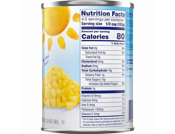 Crushed pineapple food facts