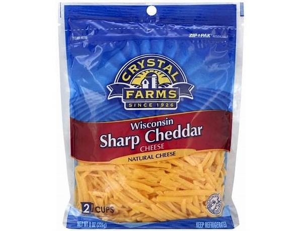 Crystal farms, wisconsin sharp cheddar cheese food facts