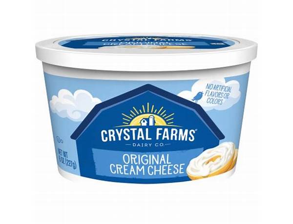 Crystal farms original cream cheese 8oz food facts