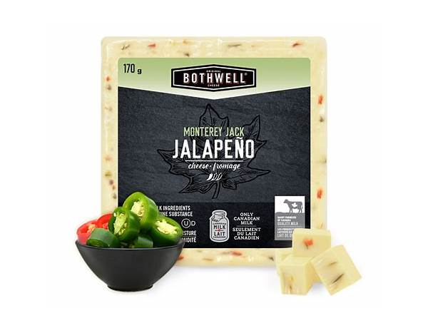 Cubed monterey jack cheese  with  jalapeno peppers food facts