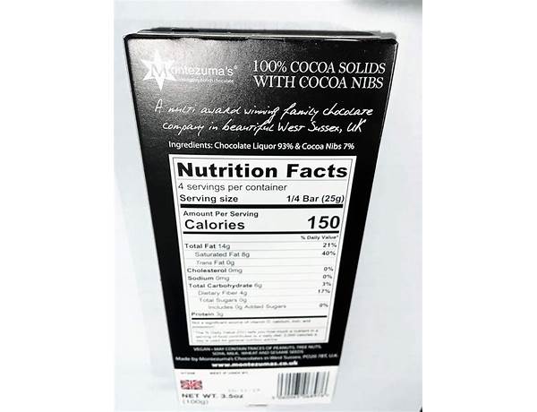 Cumberland farms, creamy coconut rich dark chocolate nutrition facts