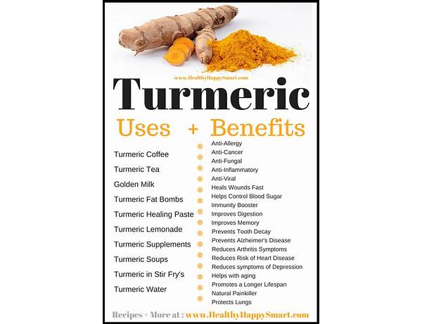 Curcuma turmeric food facts