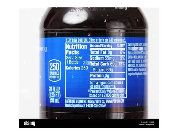 Custom soda labels, pop soda, black cherry nutrition facts