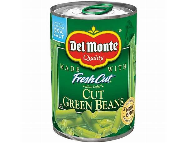 Cut green beans with sea salt food facts