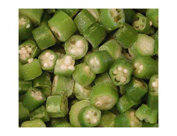 Cut okra ingredients